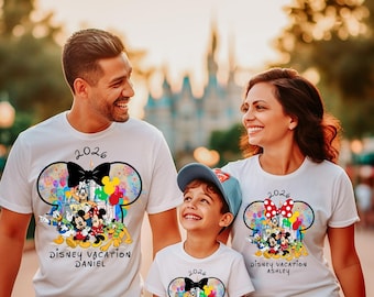 Custom Disney 2026 Shirt, Disney Castle 2026 Sweatshirt, Disneyworld Shirt, Disney 2026 Family Trip Hoodie, Disney Family Matching Shirt