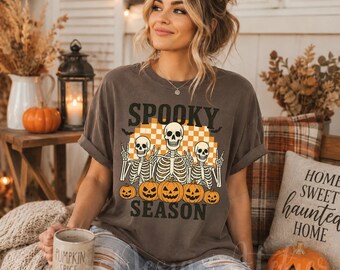 Comfort Colors® Spooky Season Shirt, Retro Spooky Shirt, Spooky Halloween, Halloween Shirt, Fall Vibes, Cozy Season Shirt, Cute Fall Shirt