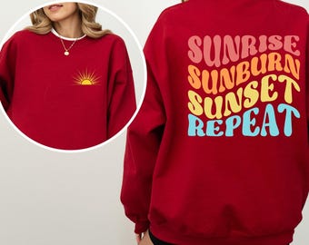 Hello Sunshine Sweatshirt, Beachy Hoodie, Trendy Summer Sweater, Tropical Crewneck, Cute Summer Outfit, Vacation Gifts For Friends Shirt