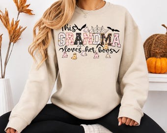 Halloween Grandma Sweatshirt, Spooky Grandma Hoodie, Gift for Grandma, Spooky Grandma Sweatshirt, Gift for Halloween Matching Sweatshirt