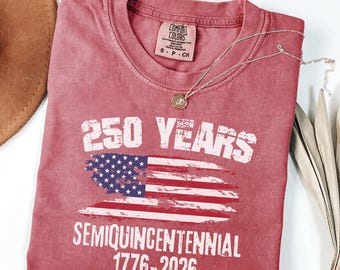 Comfort Colors® Retro United States 250 Years Sweatshirt, 1776-2026 Semiquincentennial Hoodie, Patriotic USA Shirt,USA Flag,Anniversary Gift