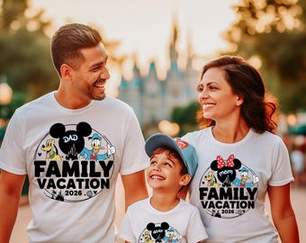 Disney 2026 Family Vacation Shirts, Mickey Castle 2026 Shirts, Disneyland Family Vacation Sweatshirt, Custom Mickey Trip Shirt, Disney Tee