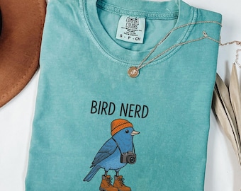 Comfort Colors® Bird Nerd Shirt, Bird Lover Shirt, Funny Bird Watcher Shirt, Twitcher Shirt, Gift for Bird Nerd Bird Shirt Bird Watcher Gift