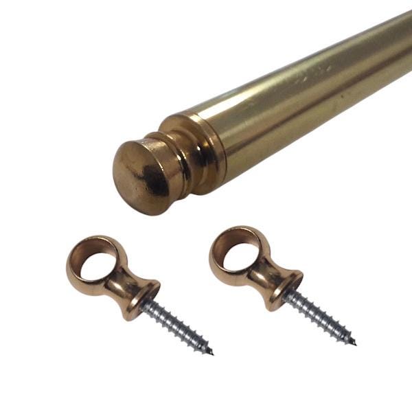 Running Shoe Rods Set of 9 Mm Polished Brass Stair Runner Rods With Iron Core. Stair Rod ...
