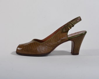Vintage 1940s Black Platform Shoes I. Miller Patent Leather | Etsy