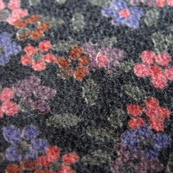 Vintage 1970s Floral Corduroy Fabric Yardage - 1 Yard 45 In Bolt Sewing Supplies