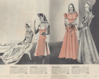 Vintage 1940s Fashion Catalogue PDF - Charles F. Berg Anniversary - INSTANT Download