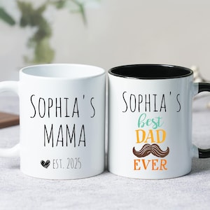 Papa Geschenk personalisierte Tassen, Best Dad Becher, Papa Becher, Papa Faust Bump Becher, Papa Geburtstagsgeschenke von Kindern, Papa Geschenk von Kindern, Vatertagsgeschenke für Papa