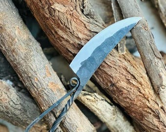 Handmade Knives, Handforged Medieval knife, Kitchen Chef Knife with leather sheath, Gift for lovers