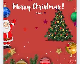 Personalized Merry Christmas Template (Digital Download)