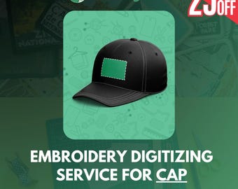 Custom Embroidery Digitizing Services for Hat & Cap | Logo Embroidery Digitizing | 3D Puff Embroidery Digitizing | Cap Embroidery Files |