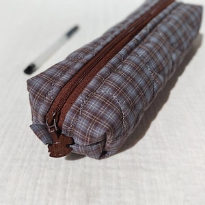 Quilted Pencil Case, Cotton Fabric Pen Holder, Pen case 21cm*6cm*5cm