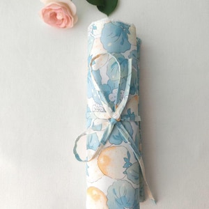 Handmade Floral Pattern Makeup Brush Travel Roll  – Rustic Elegance Meets Practical Function