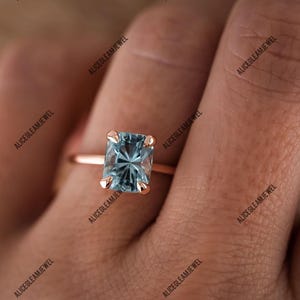 Gorgeous Aquamarine Ring Gift For Her 925 Sterling Silver Aquamarine Ring Engagement Wedding Ring Promise Ring for Her Aquamarine Ring.
