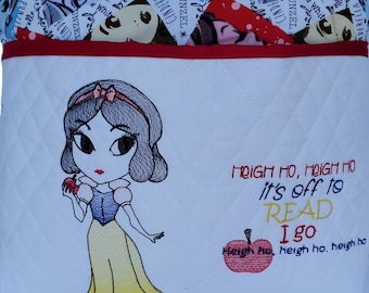 Oreiller de livre de lecture Blanche-Neige, Cadeau d’anniversaire pour fille, Décoration de chambre pour enfants, Oreiller de poche
