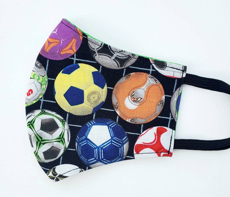 Soccer Balls Face Mask Washable Face Mask Reuseable Mask Etsy