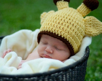 Baby Giraffe Hat Unisex Giraffe Hat Newborn Giraffe Hat Newborn Photo Prop Giraffe  photo prop Baby Giraffe Photo Prop Giraffe baby gift