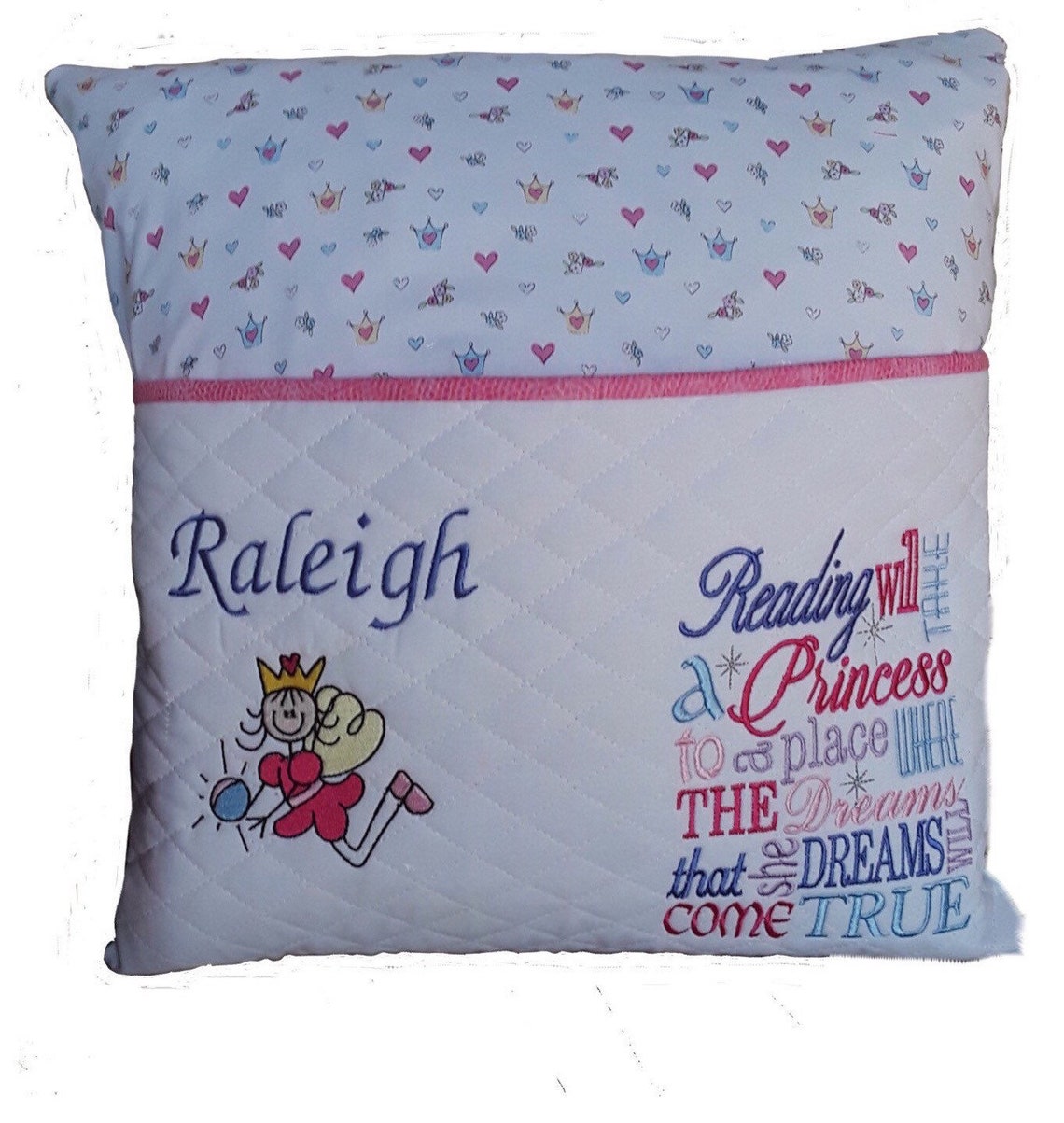 Princess Reading Pillow gift for girls Personalized Etsy