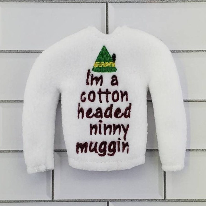 Cotton Headed Elf Sweater, Elf Doll clothing, Elf Ideas image 1
