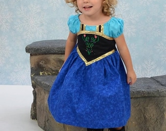 Anna Dress, Princess Anna Dress,  Anna Dress Up,  Sizes from  12 months  to 8