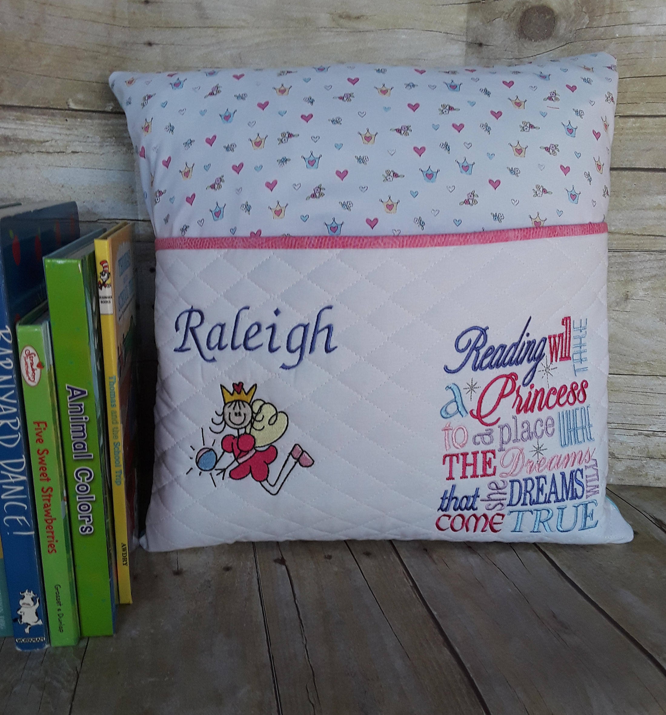 Princess Reading Pillow gift for girls Personalized Etsy
