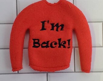 I'm back doll sweater