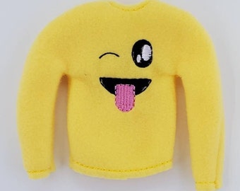 Funny Emoji Elf Sweater, Elf Costume, elf clothing, elf ideas