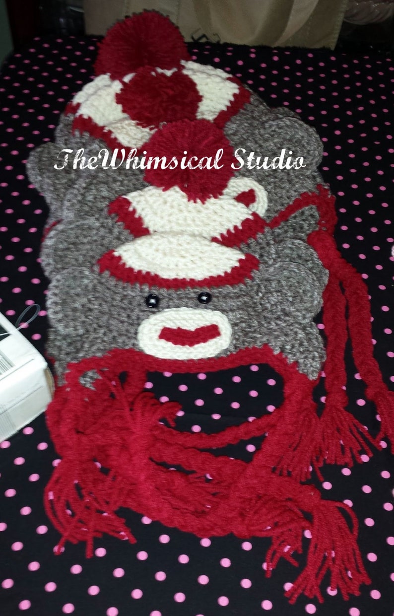 Sock Monkey Hat Baby Sock Monkey Hat Infant Sock Monkey Hat Etsy Sock monkey hat baby sock monkey hat infant sock monkey hat etsy