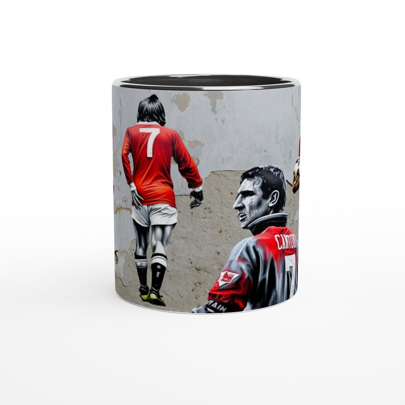 Banksy Mug, Banksy Man United Mug, MUFC Famous 7s, Football Mug, Banksy Cup, White 11oz Ceramic Mug image 9