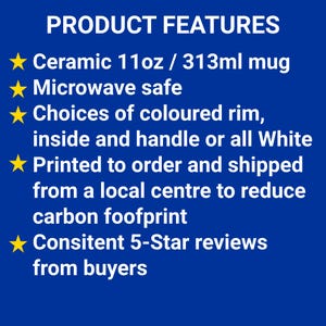 Banksy Mug, Banksy Man United Mug, MUFC Famous 7s, Football Mug, Banksy Cup, White 11oz Ceramic Mug image 10