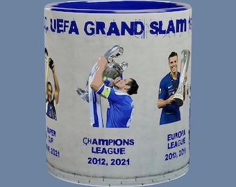 Celebrate Chelsea FC completing the UEFA Grand Slam with this Banksy graffiti Style Mug, Conference League winners 24/25, Reese James Mug