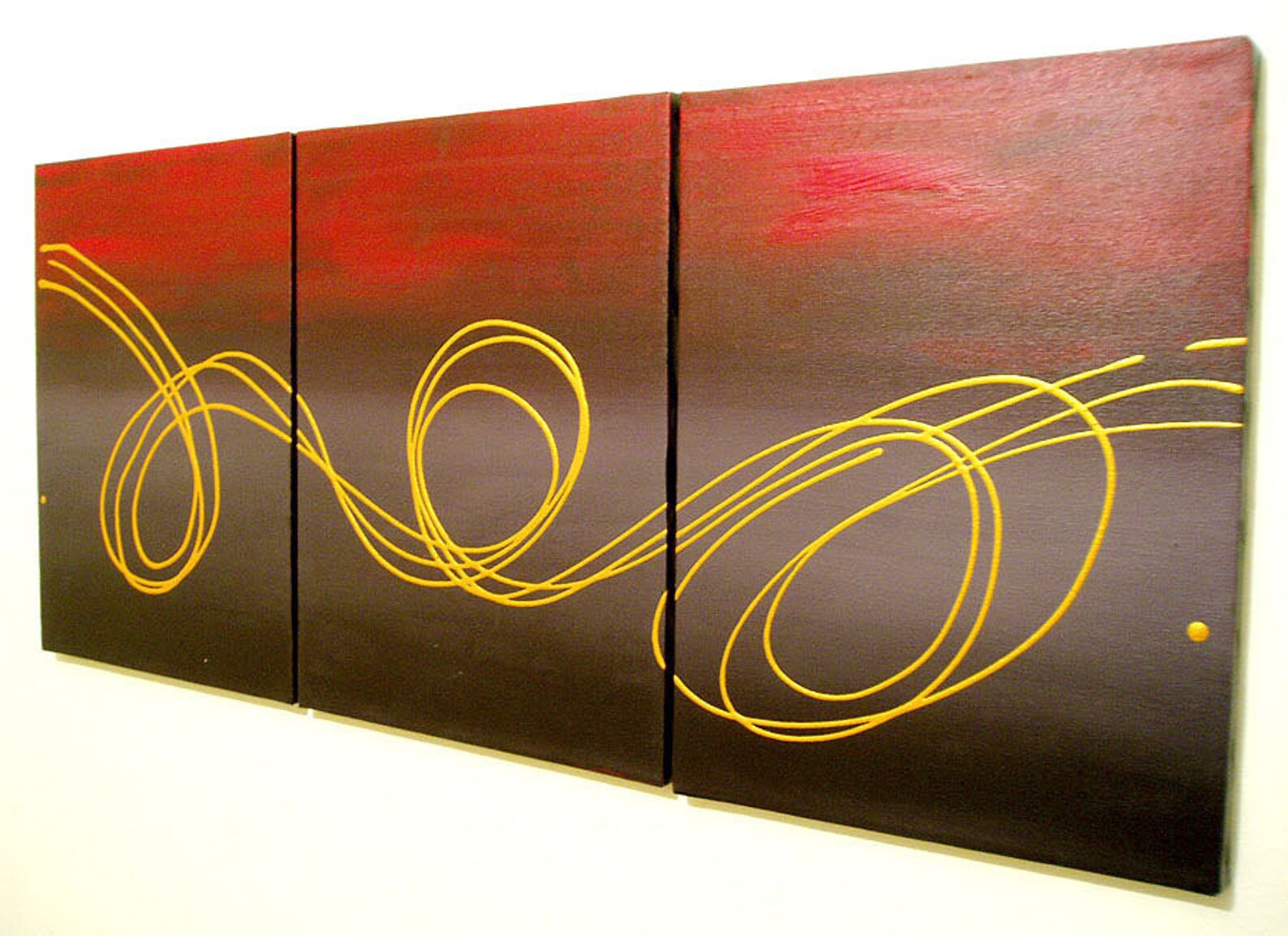 HUGE PAINTINGS Wall sculpture triptych art 3 panel canvas Etsy
