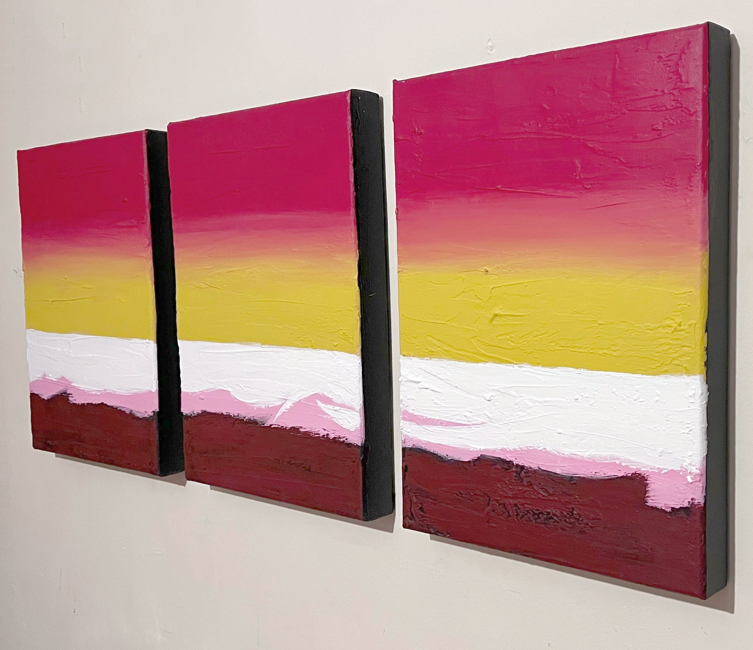 Triptych Art 3 Panel Wall Art colour Slats 3 Panel Etsy India