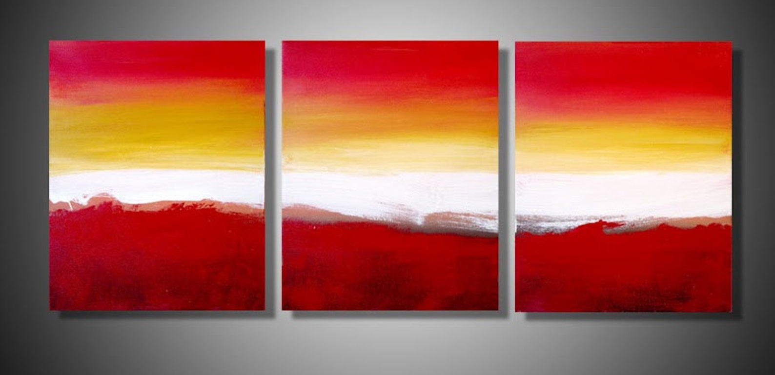 Triptych art 3 panel wall art Colour Slats 69x30 Etsy