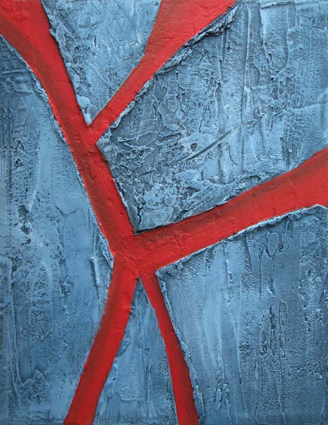 Triptych Extra Large Wall Sculpture 3 Panel Cracked Earth Canvas on