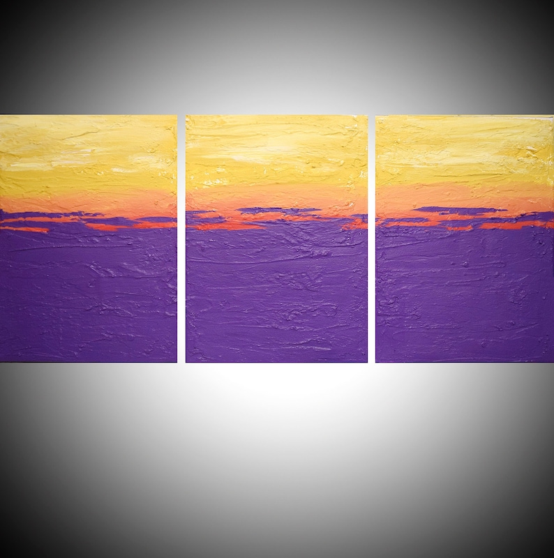 triptych 3 panel extra 新着セール large 【現金特価】 wall sc artwork modern original art