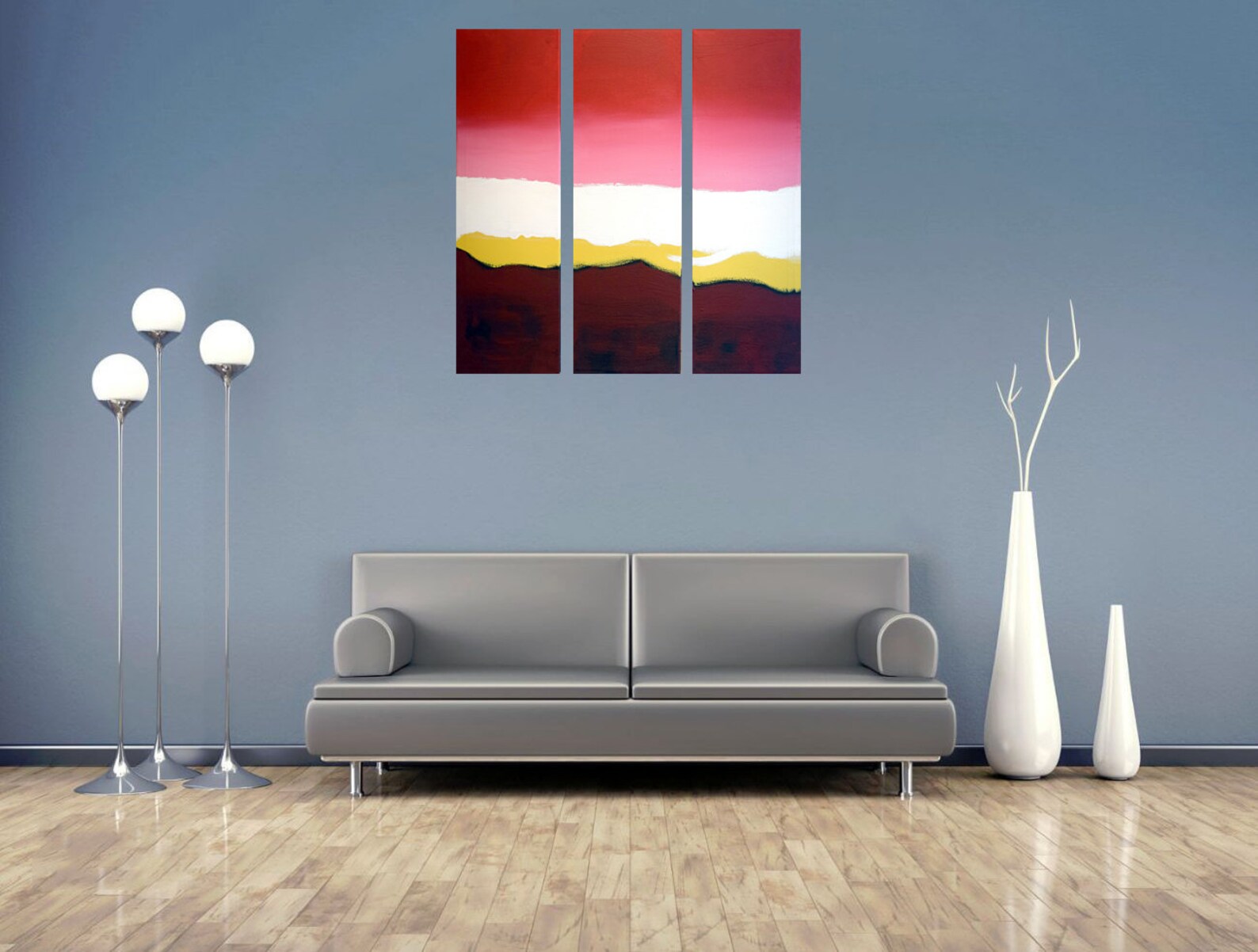 EXTRA LARGE WALL art triptych 3 panel wall art Triptych Etsy