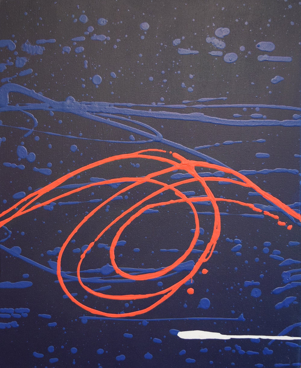 Blue Painting Blue Wall Art Triptych Extra Large Wall Art Etsy UK