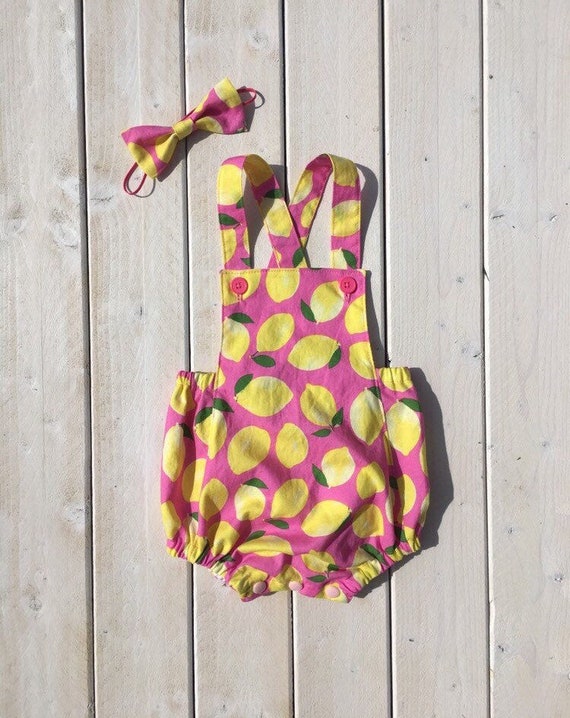 lemon romper baby