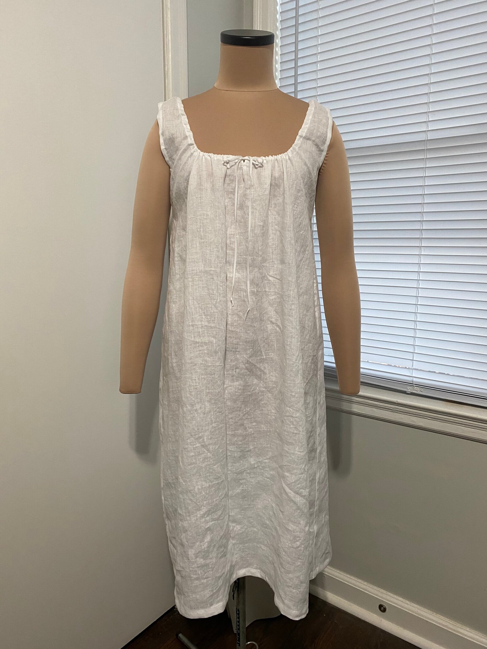 Regency Shift 1800s Chemise 19th Century Chemise Sleeveless Etsy