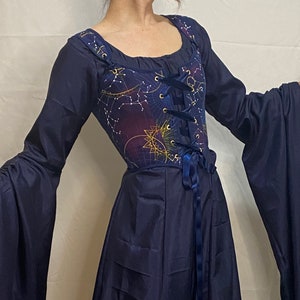 Stargazing bodice, corset bodice, costume, Renaissance faire bodice, goddess costume