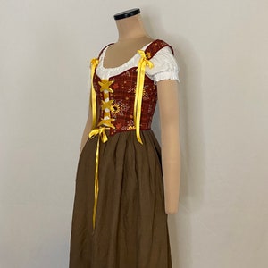 Plaid sunflower bodice, corset bodice, costume, limited edition image 2