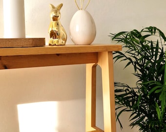 70 cm de alto, Mesa consola estrecha sencilla, Organizador de entrada personalizado, Mesa de entrada delgada con almacenamiento, Soporte de pasillo, Mesa MCM