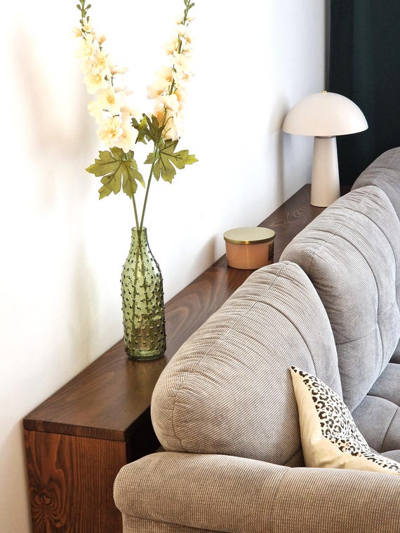 Behind Couch Console Table, Long Narrow Sofa Table, Wooden Console Table, Minimalist Rustic Furniture, Living Room Decor