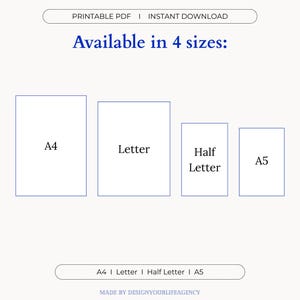 Printable Nutrition Log PDF designed for daily food tracking, calorie counting, and healthy meal planning. Ideal for individuals focused on wellness, diet, or weight loss goals. Includes sections for meals, snacks, calorie totals, and personal notes. Offered in A4, A5, Letter, and Half-Letter sizes for easy home printing. Clean and minimal layout suitable for beginners or health-conscious users. Great for meal prep, mindful eating, and tracking nutritional habits.
