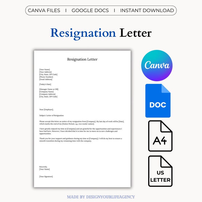 Employee Resignation Card - Etsy