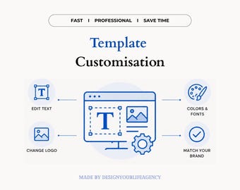 Template Customization Service: Canva Template Editing, PDF, Google Docs, Personalization, Logo, Text, Brand Colors Change