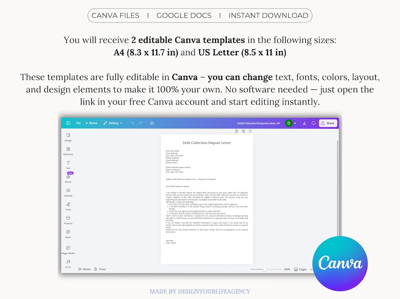 Debt Collection Dispute Letter Template: Stop Creditor Harassment ...