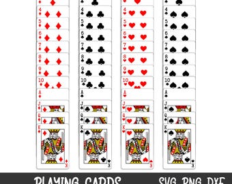 Full Deck Playing Cards, Playing Cards Svg, Sticker Design, Hand Accounting Pattern Clothing Design, Wall Art, Printable, Instant Download