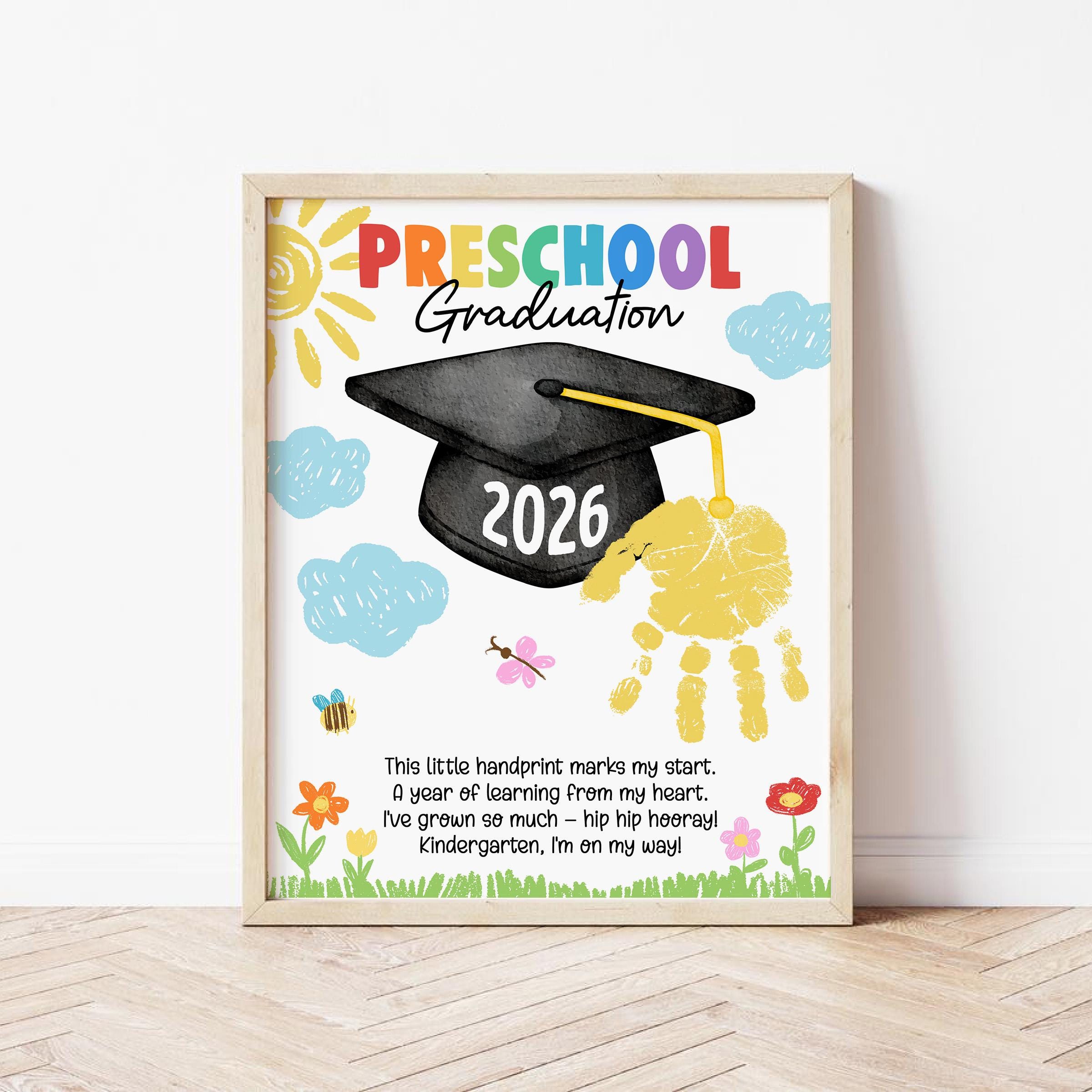 Preschool Graduation Handprint Art, Graduation Day Handprint Craft ...